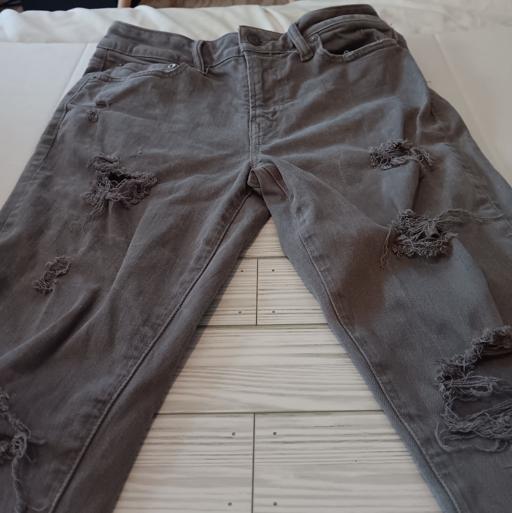 American Eagle Next Level Flex Skinny Jeans Gray Distressed Men’s 30 x 30